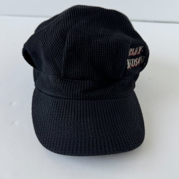 Harley Davidson BLACK Conductors MOTORCYCLE Hat Cap ONE SIZE CORDUROY FEEL - Picture 4 of 8